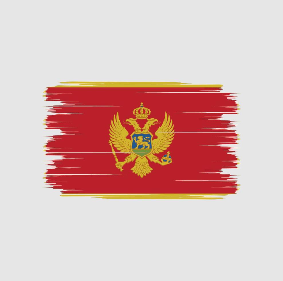 montenegro flagge bürste vektor