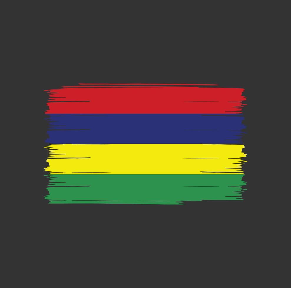 mauritius flagge bürste vektor