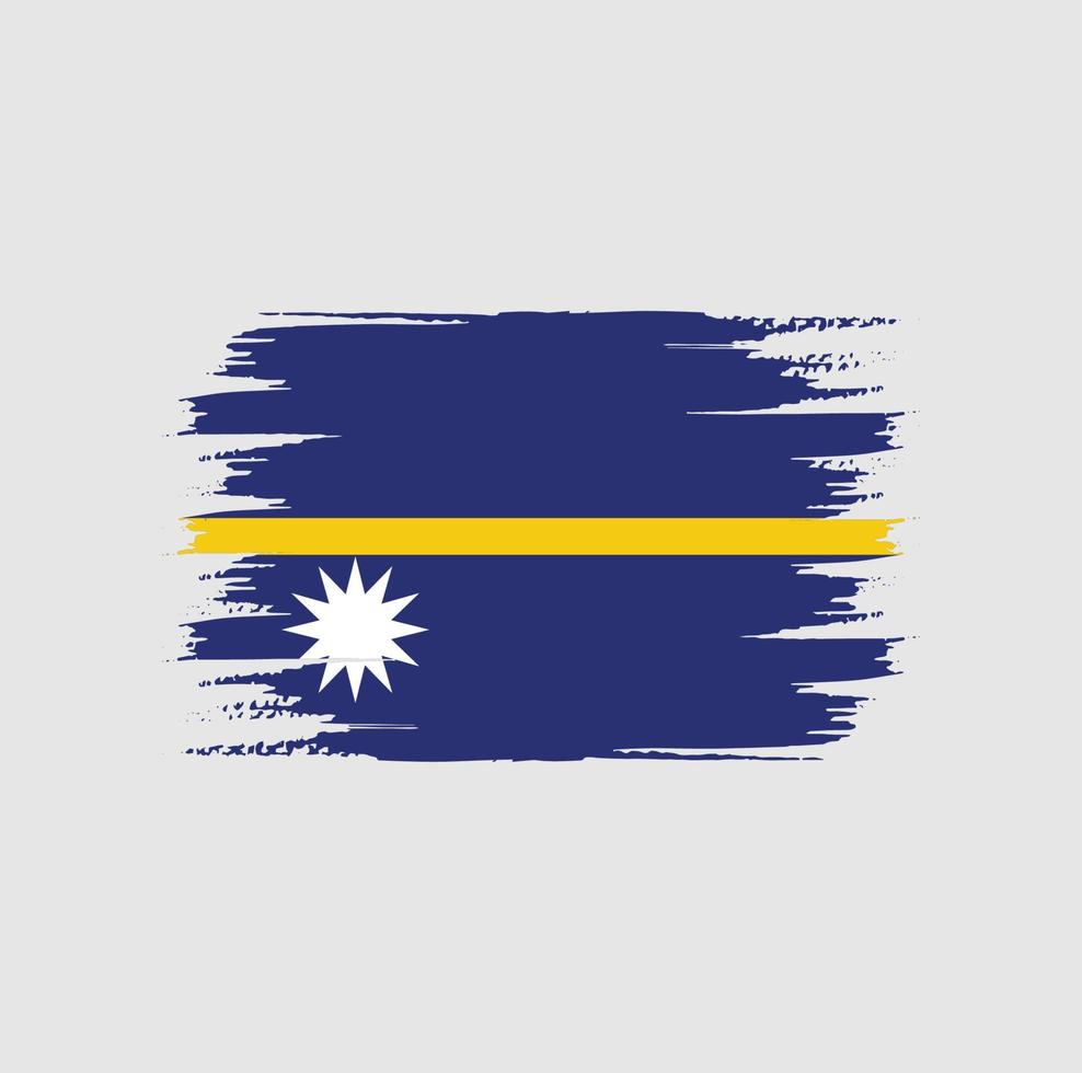 Bürste der Nauru-Flagge vektor