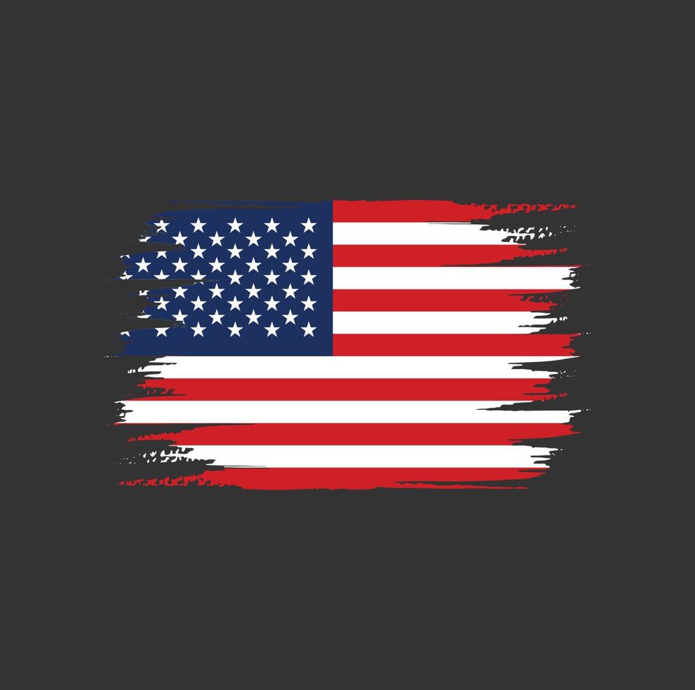 Bürste der amerikanischen Flagge vektor