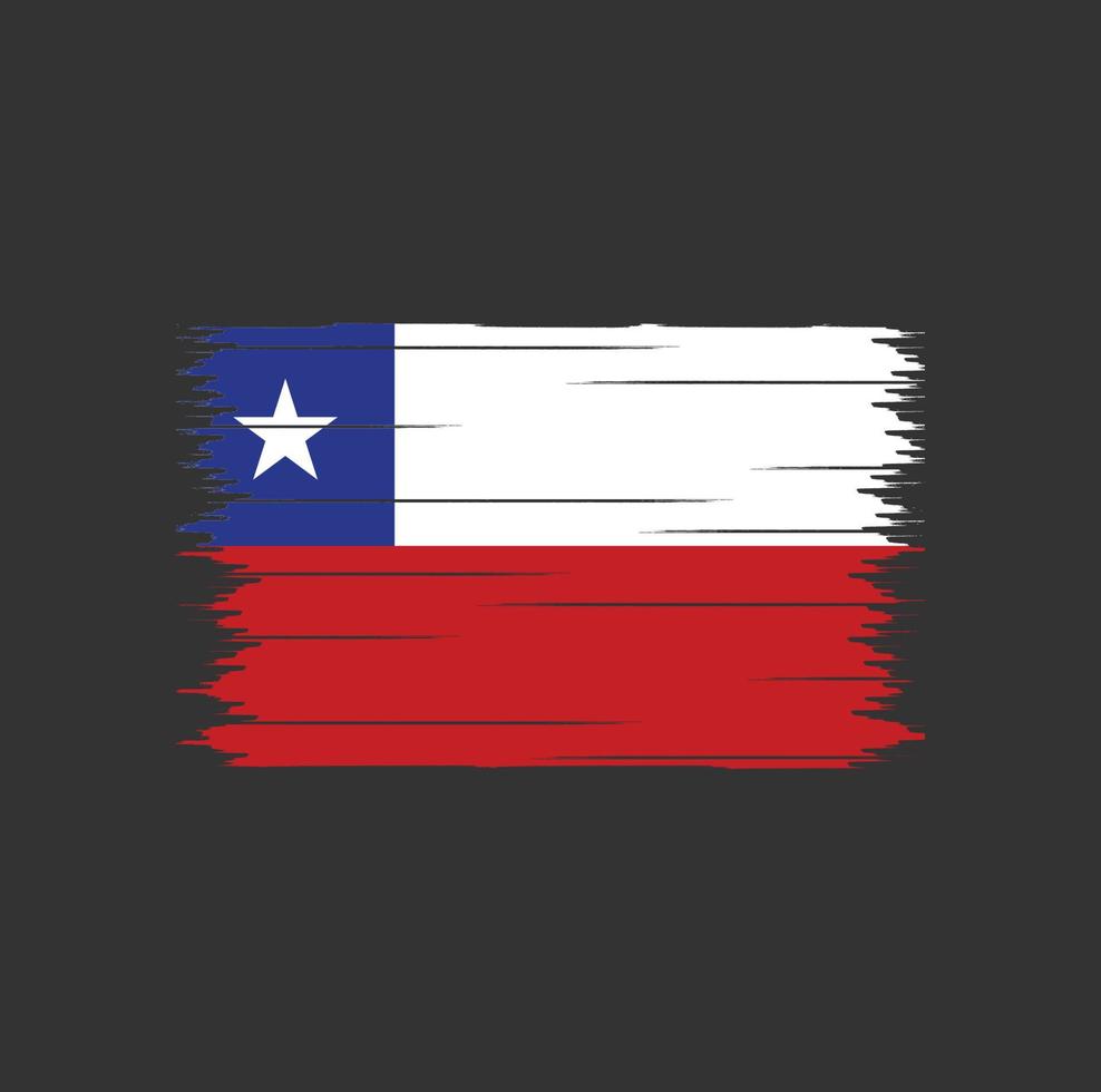 chile flagge bürste vektor