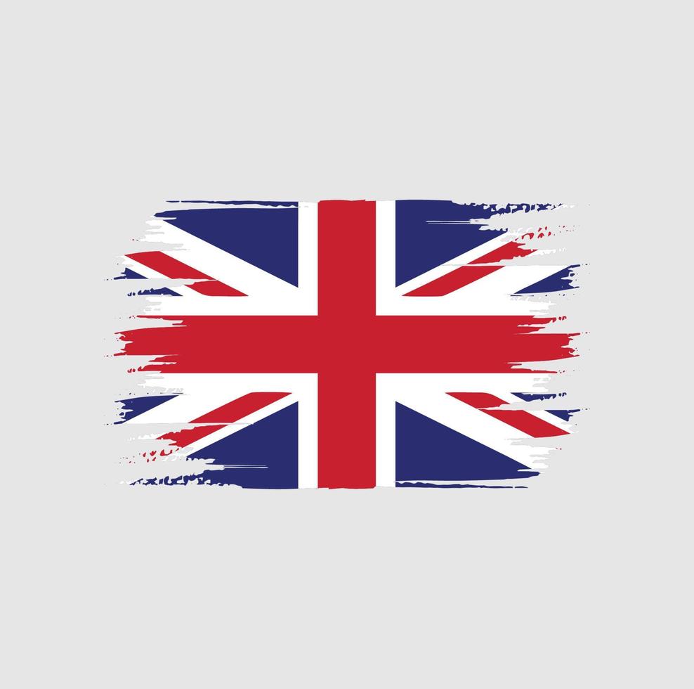 Großbritannien Flaggenpinsel vektor