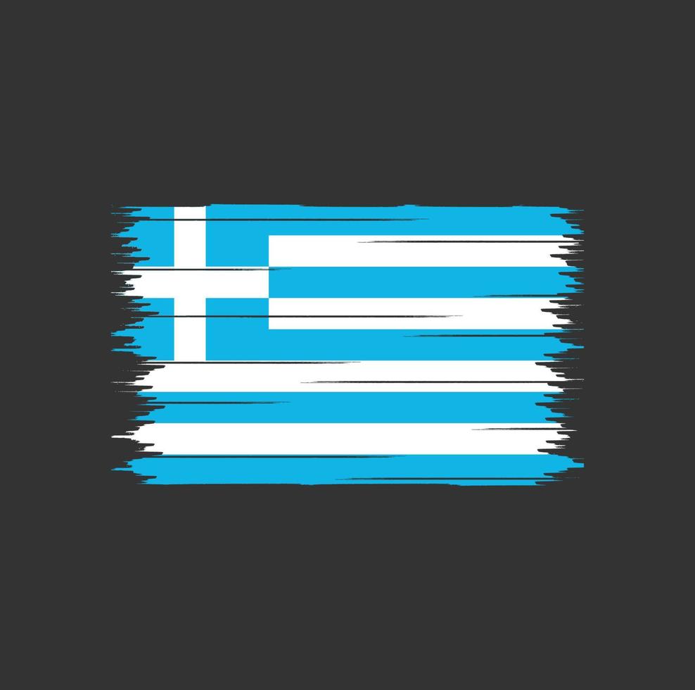 griechenland flagge bürste vektor