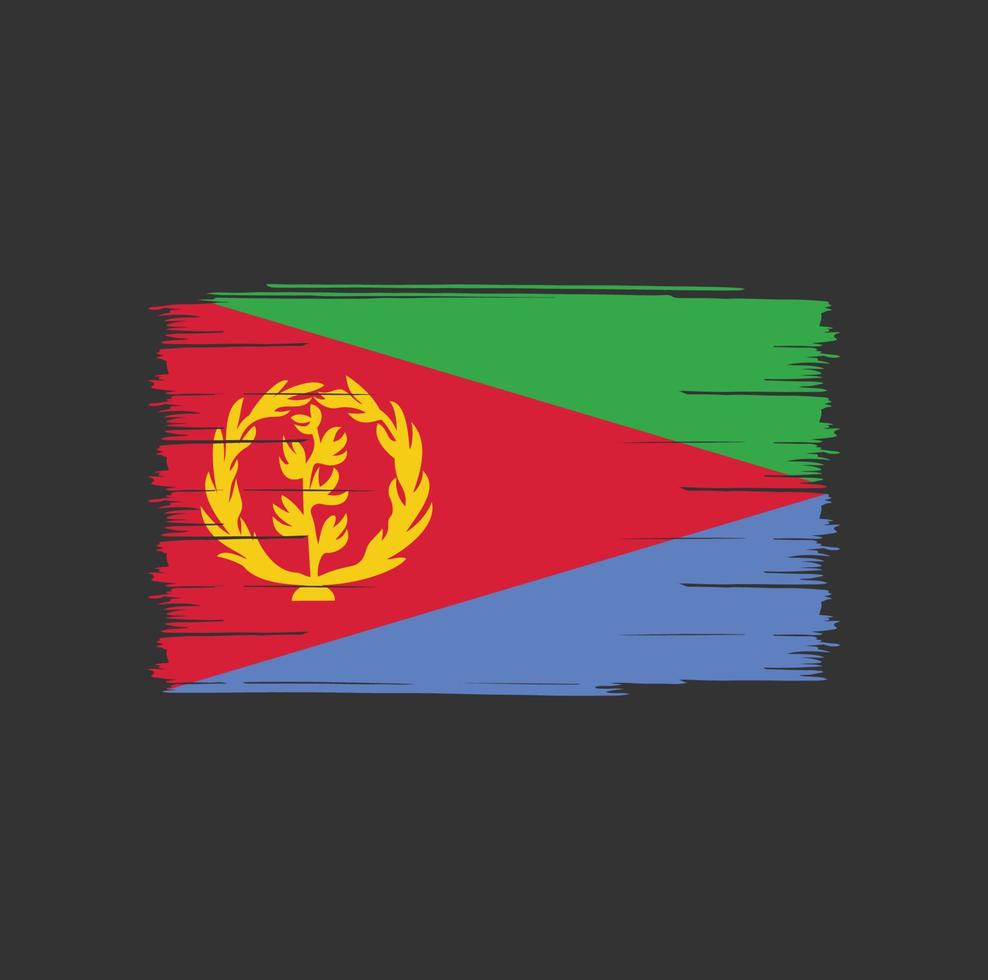 eritrea flaggborste vektor
