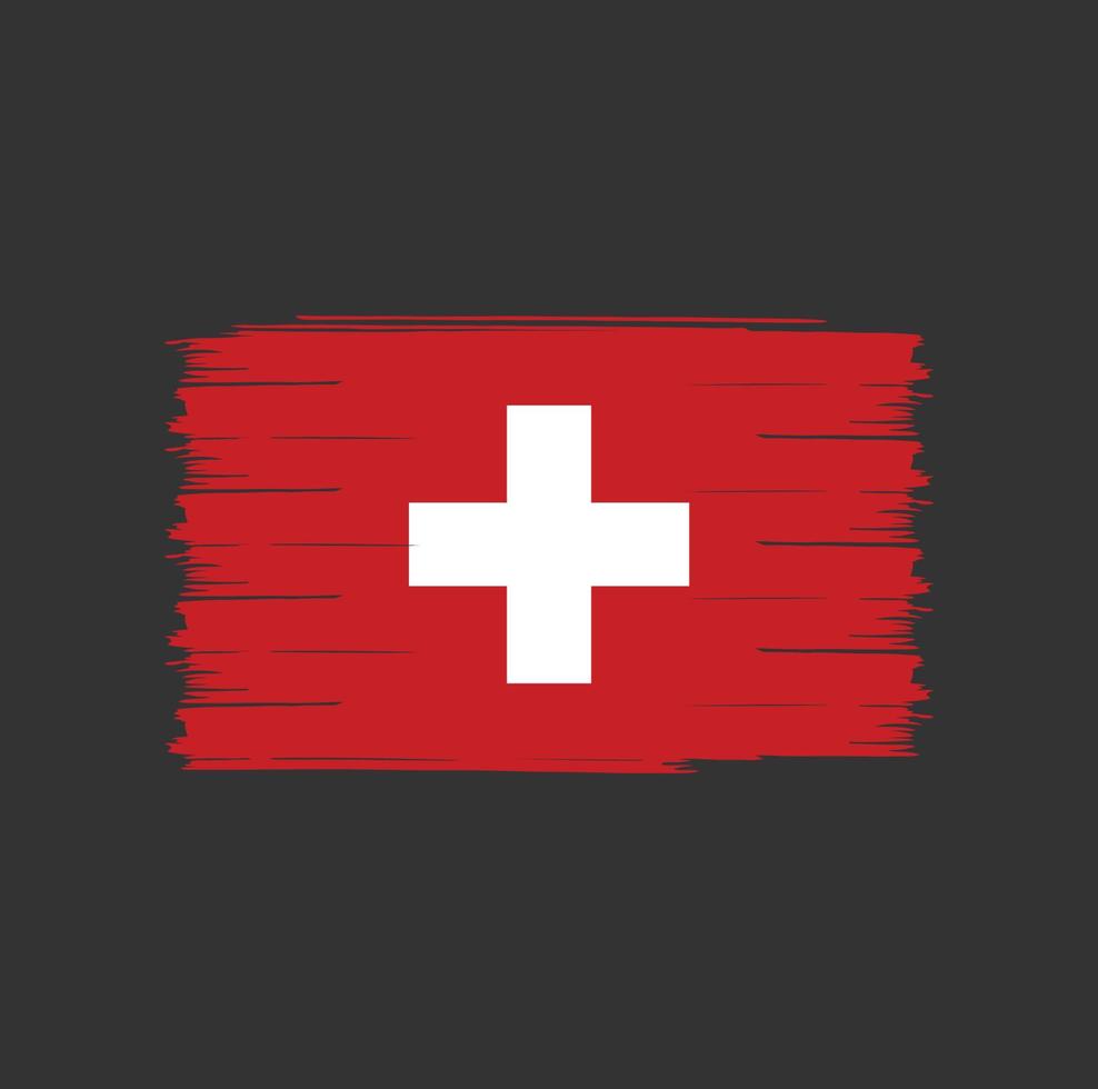 Bürste der Schweizer Flagge vektor