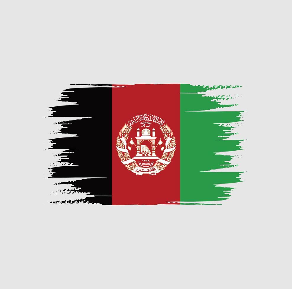 afghanistan-flaggenpinsel vektor