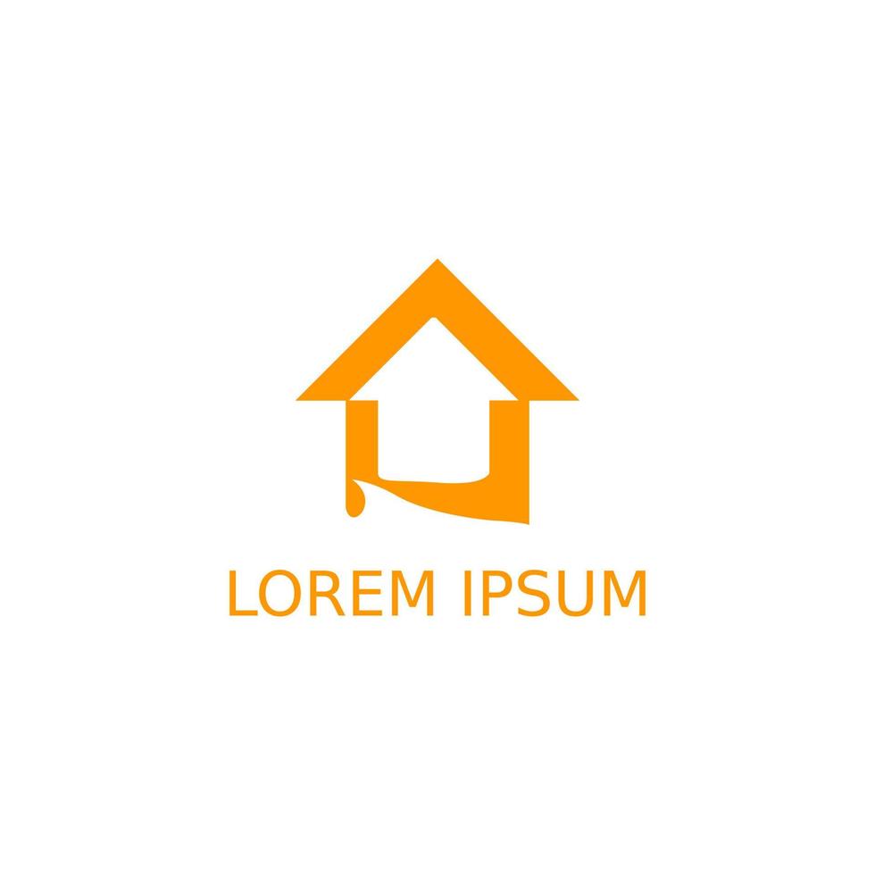 Haus Home Papierrolle Logo Design Vektor