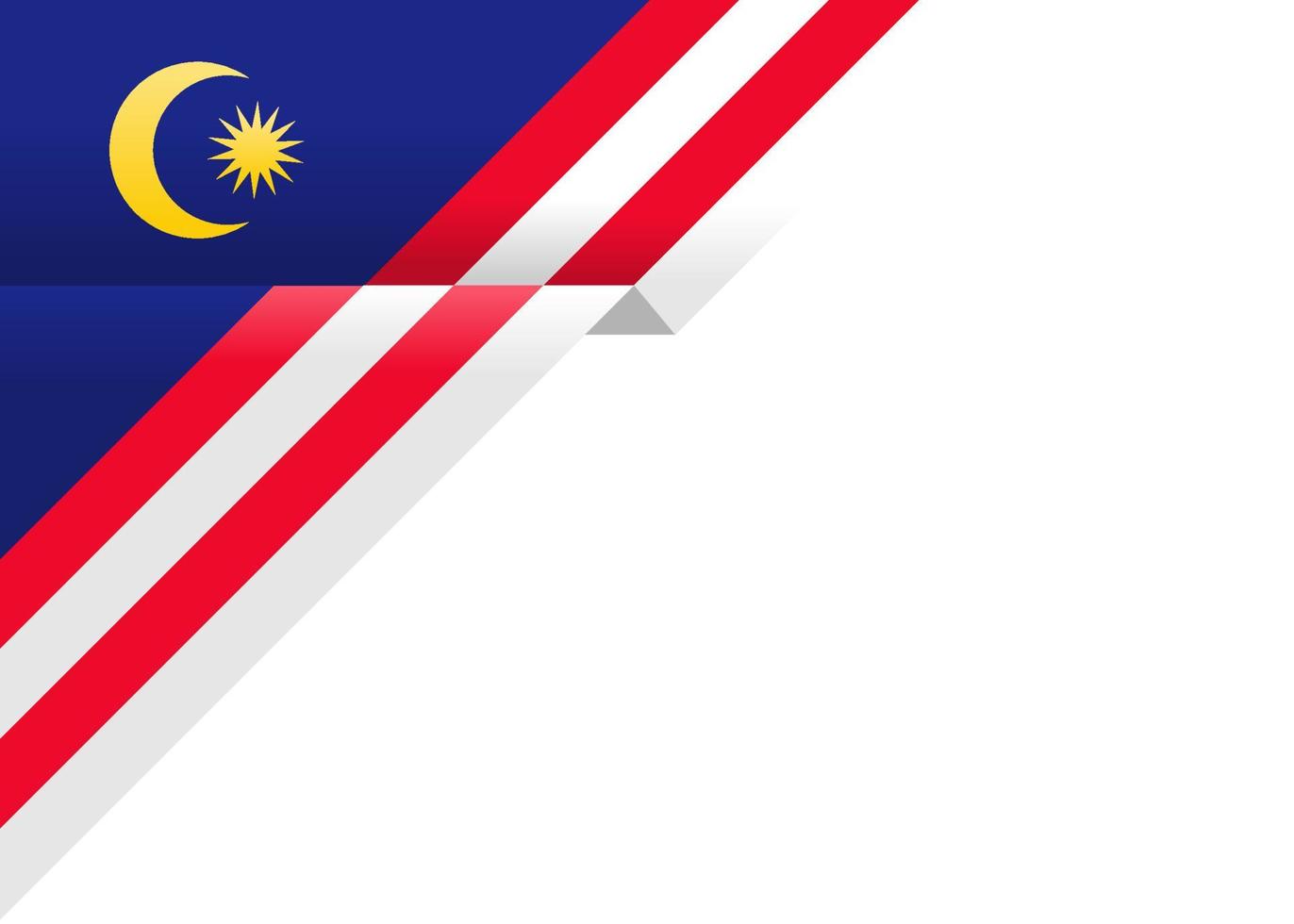 vektorillustration der malaysischen flagge, die für den unabhängigkeitstag geeignet ist vektor