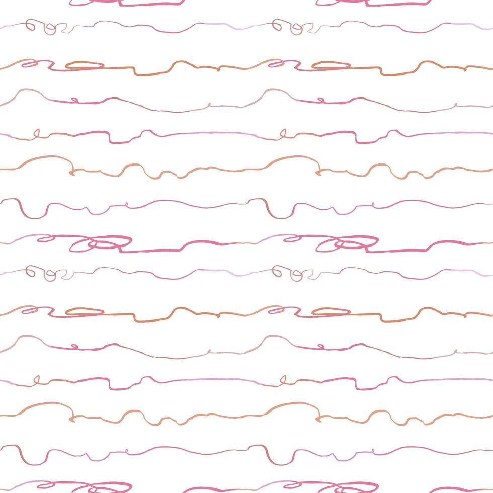 sömlösa mönster med handritade abstrakta horisontella linjer, doodles vektor