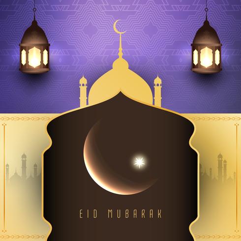 Abstrakter eleganter dekorativer Hintergrund Eid Mubarak vektor