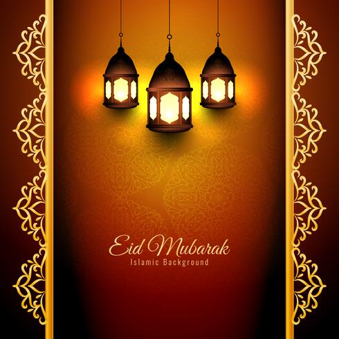 Abstrakt Eid Mubarak bakgrundsdesign vektor