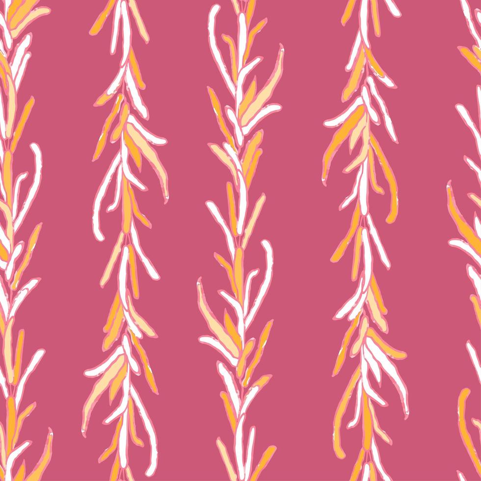 sömlösa färgglada mönster med lövverk och växter vektor