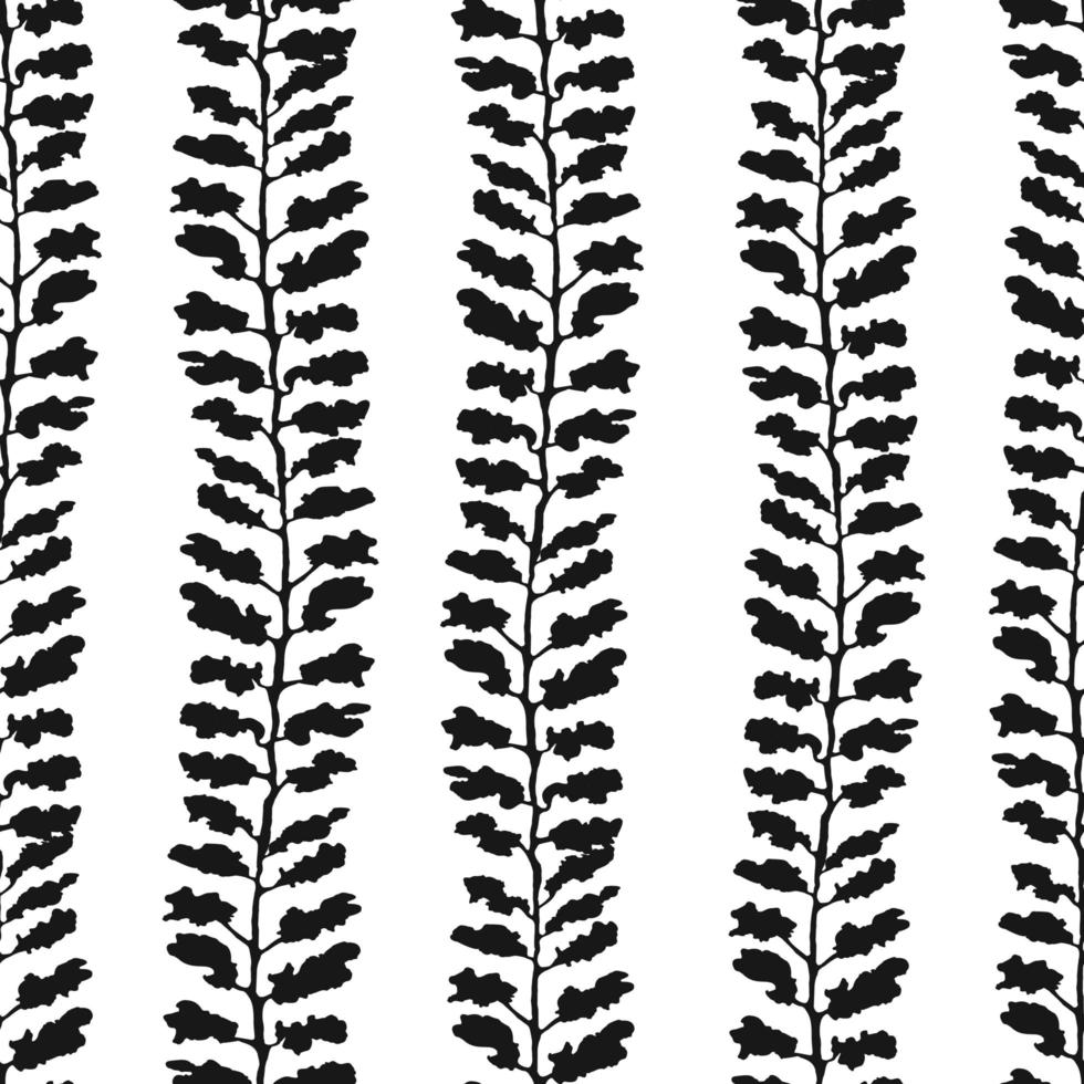 seamless mönster med handritad illustration av växter vektor