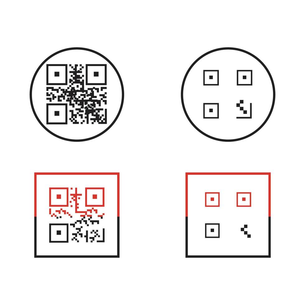 QR-Code-Symbol - Identifikationselemente Illustrationen, Vektorzeichen vektor