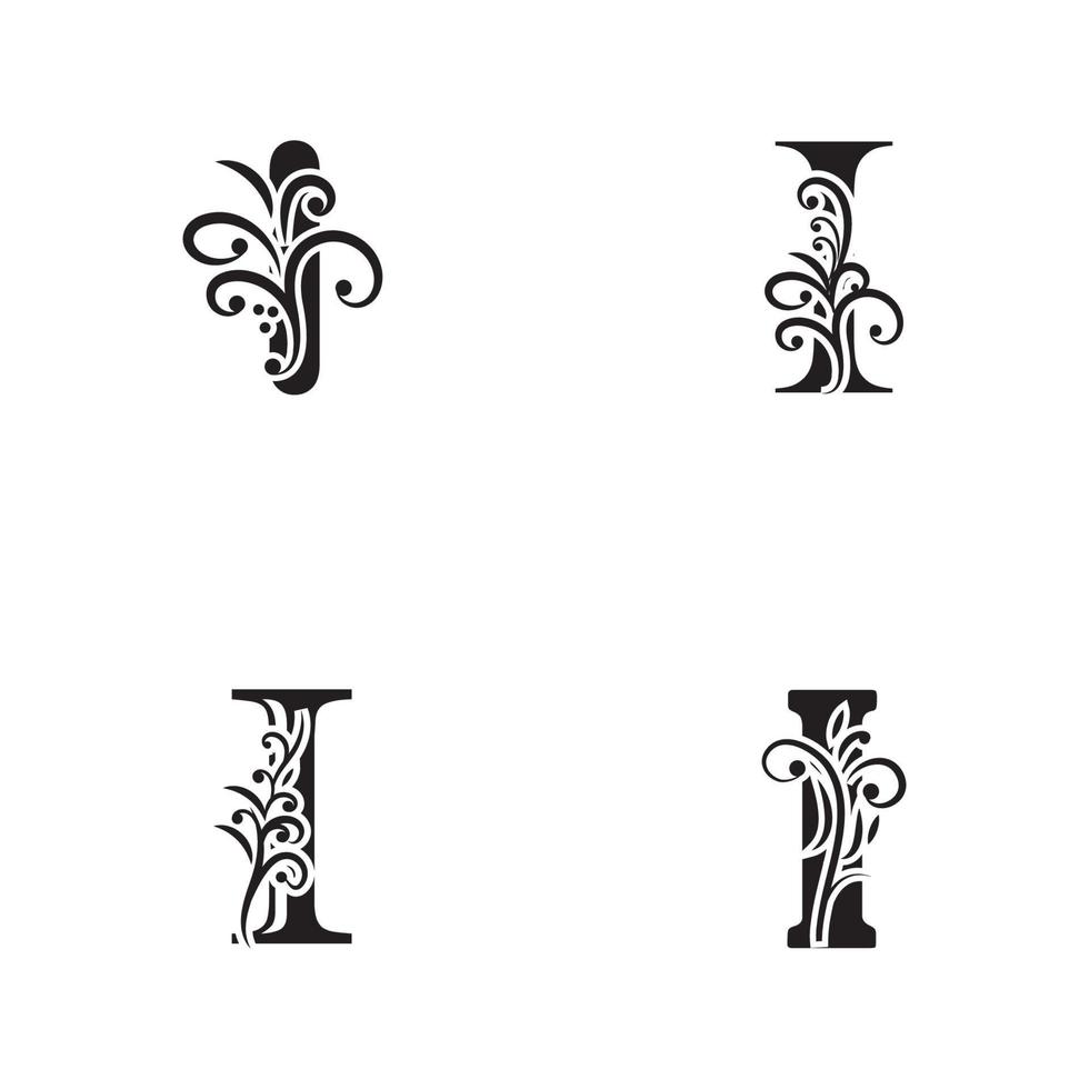 Buchstabe i Logo Alphabet Logotyp Vektordesign vektor