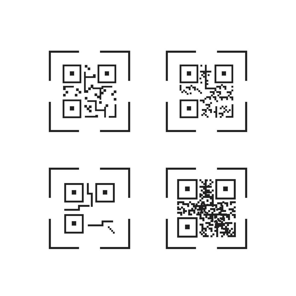 QR-Code-Symbol - Identifikationselemente Illustrationen, Vektorzeichen vektor