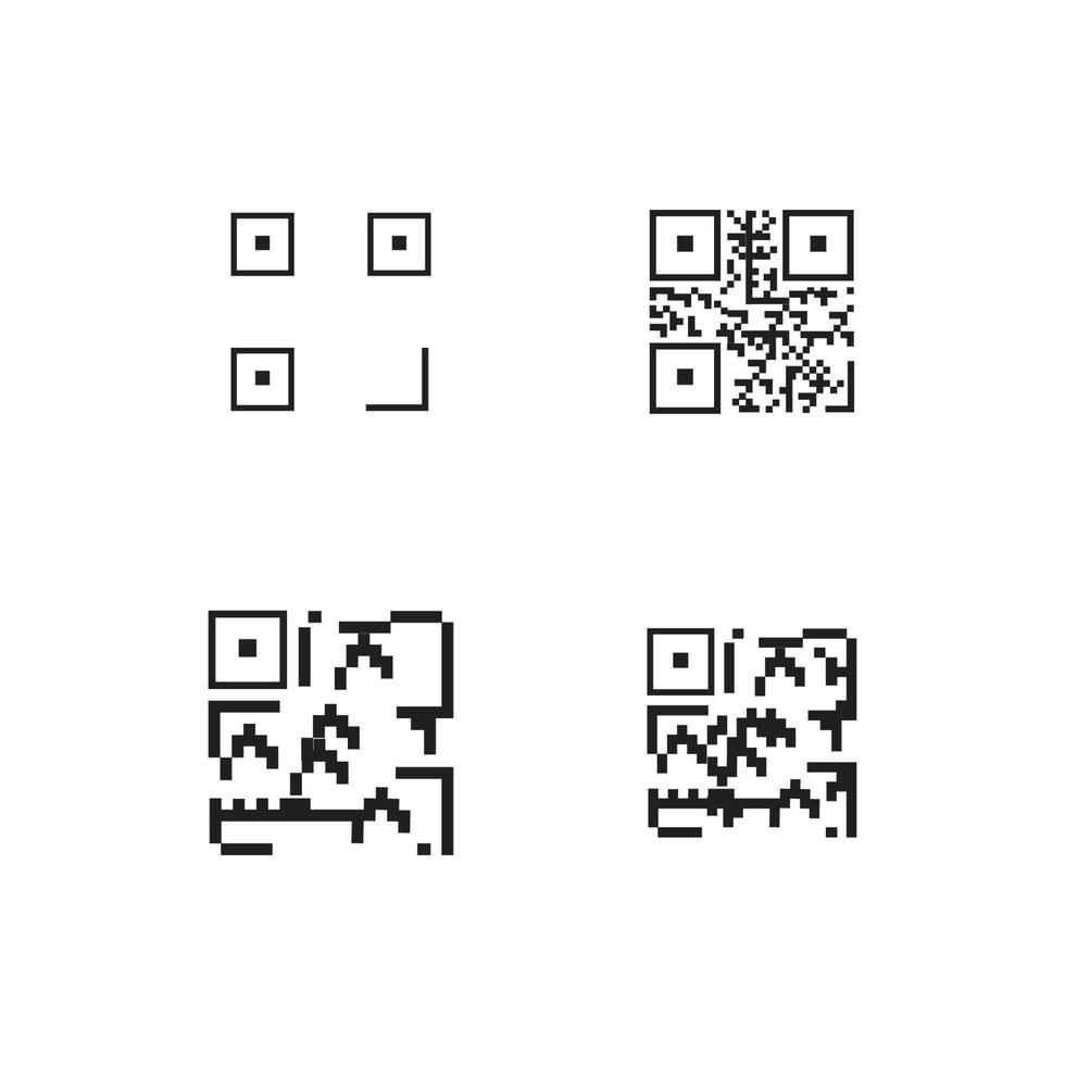 QR-Code-Symbol - Identifikationselemente Illustrationen, Vektorzeichen vektor