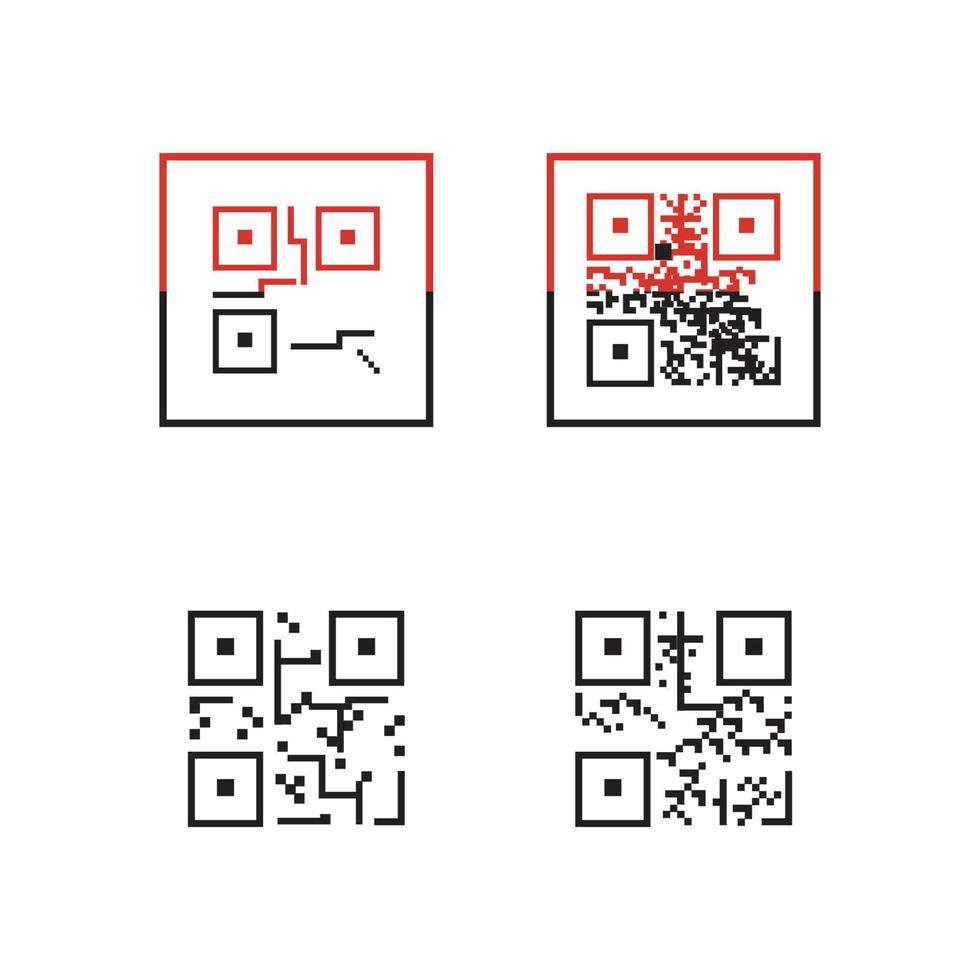 QR-Code-Symbol - Identifikationselemente Illustrationen, Vektorzeichen vektor