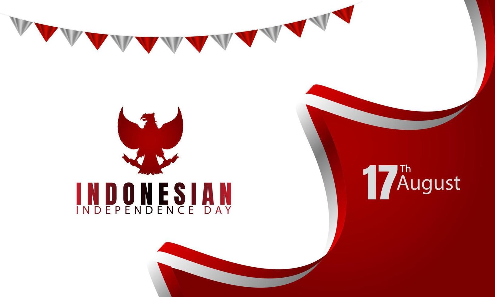 indonesiska självständighetsdagen tema vektor