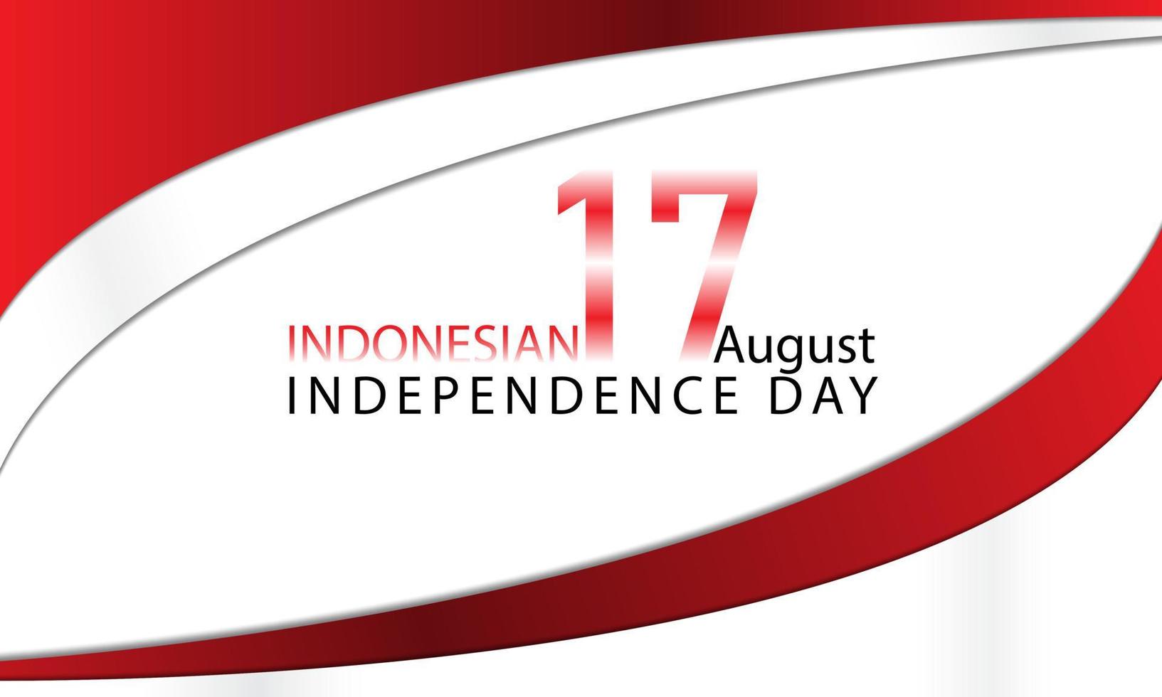 indonesiska självständighetsdagen bakgrundskurva vektor