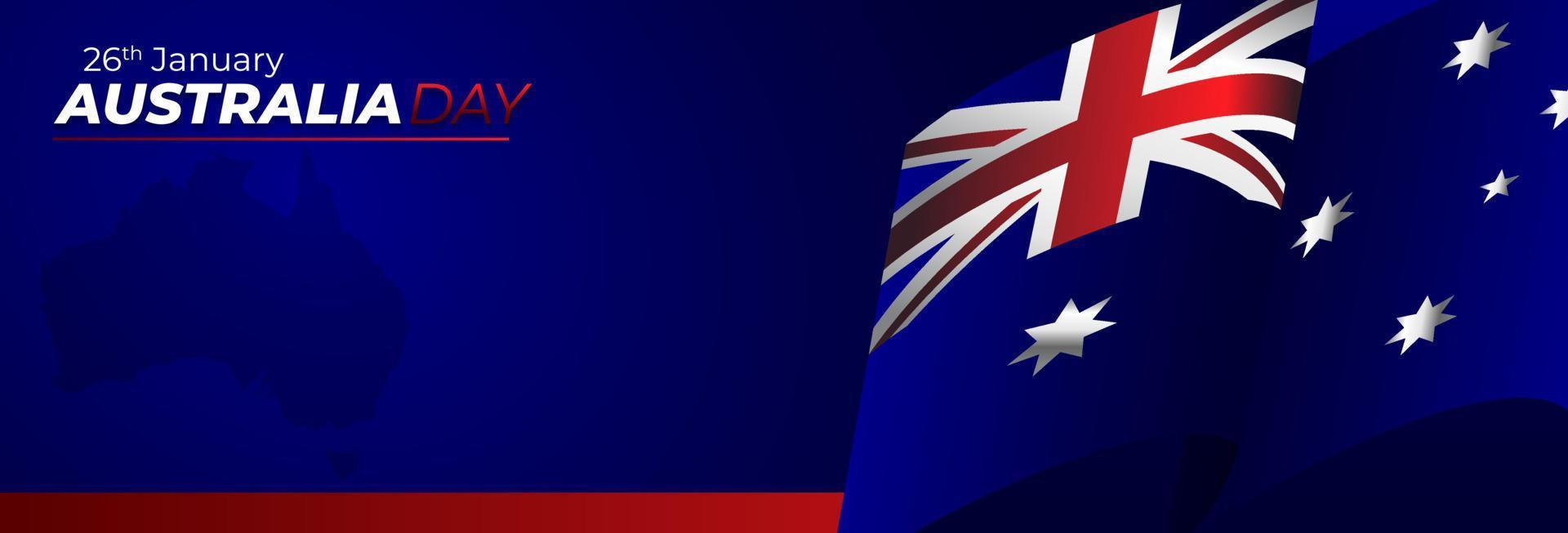 australien tag banner vektor hintergrundillustration, feier der australischen feiertagsnation am 26. januar