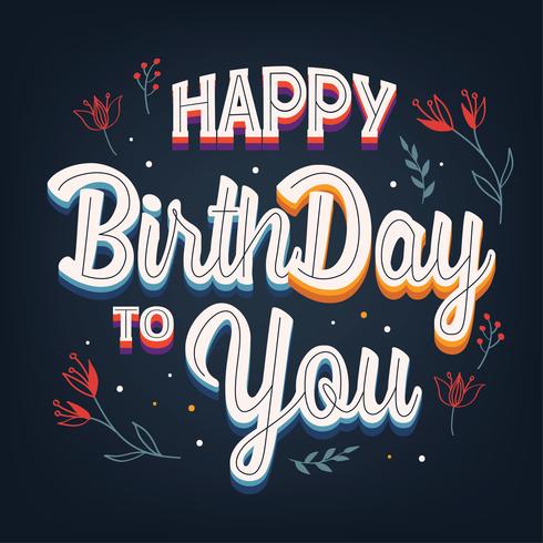 Alles Gute zum Geburtstag Vector Design