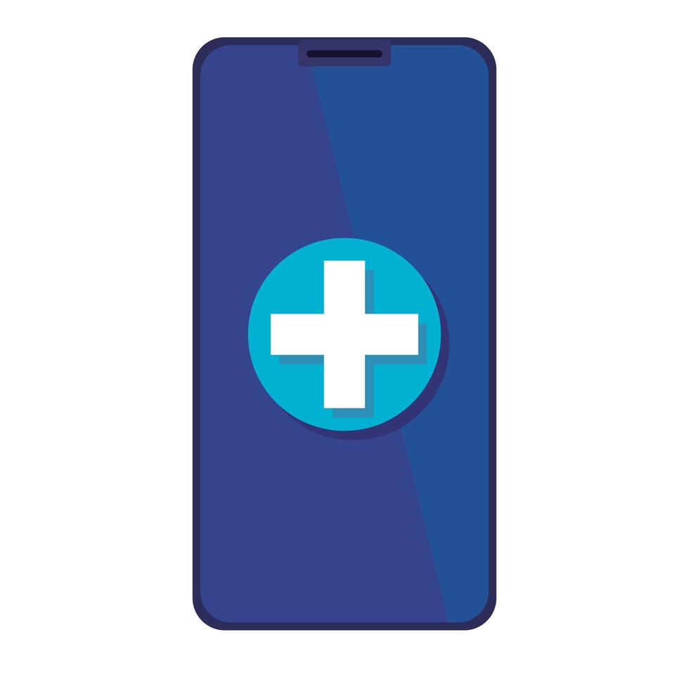 smartphone och telemedicin app vektor