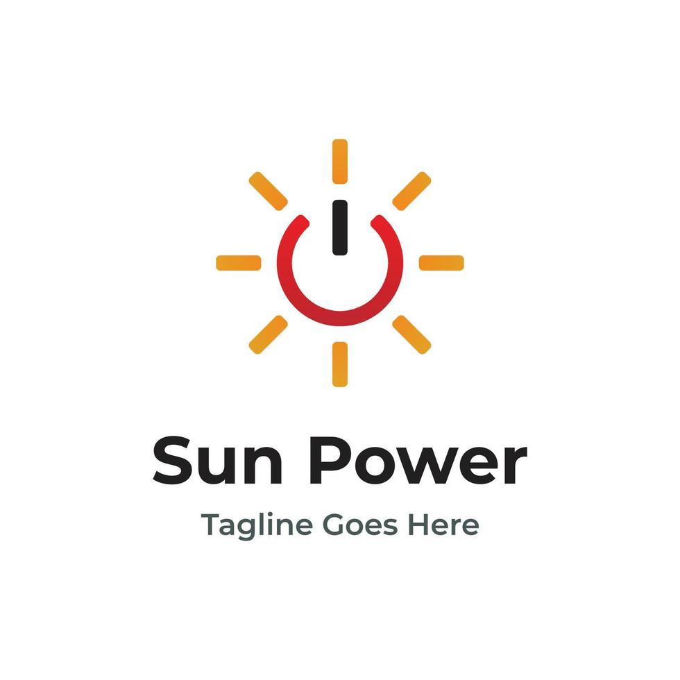Sonnenenergie-Vektor-Logo-Vorlage vektor