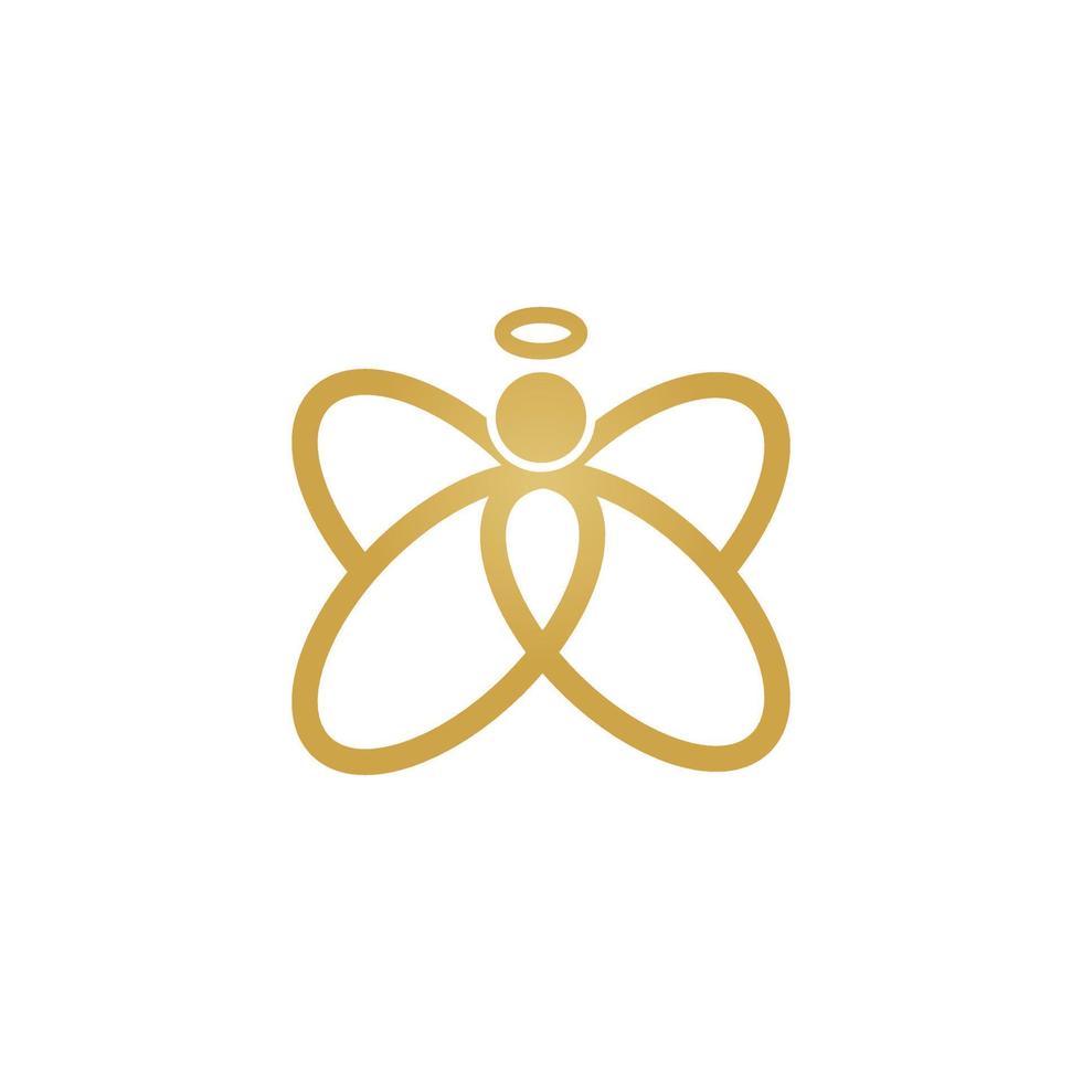 lyxig ängel vektor logotypdesign