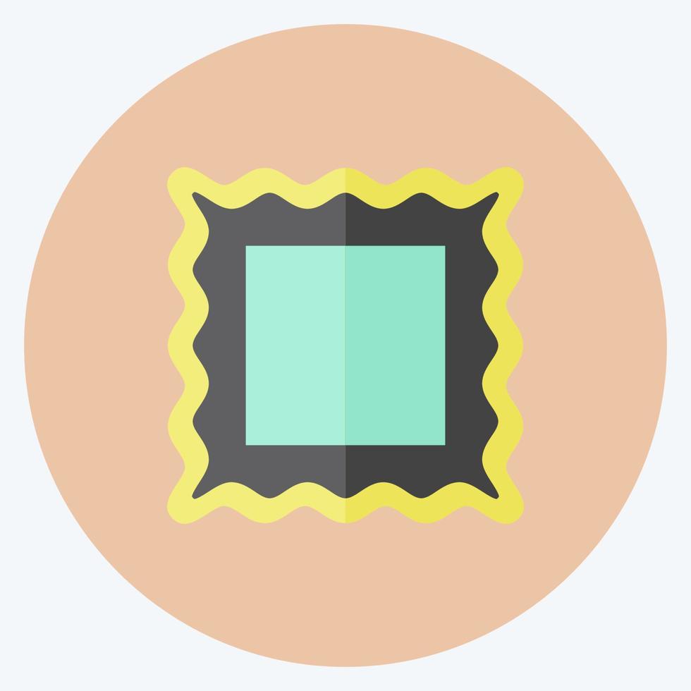 ram i-ikonen i trendig platt stil isolerad på mjuk blå bakgrund vektor