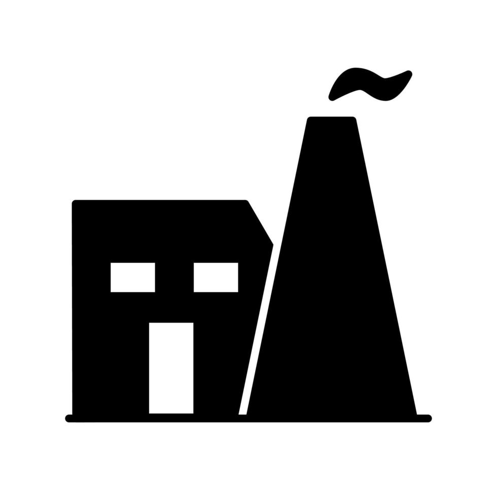 Fabriksymbol oder Logo isoliert auf weißem Hintergrund, Zeichensymbol, Vektorillustration - Sammlung hochwertiger Vektorsymbole im schwarzen Stil vektor