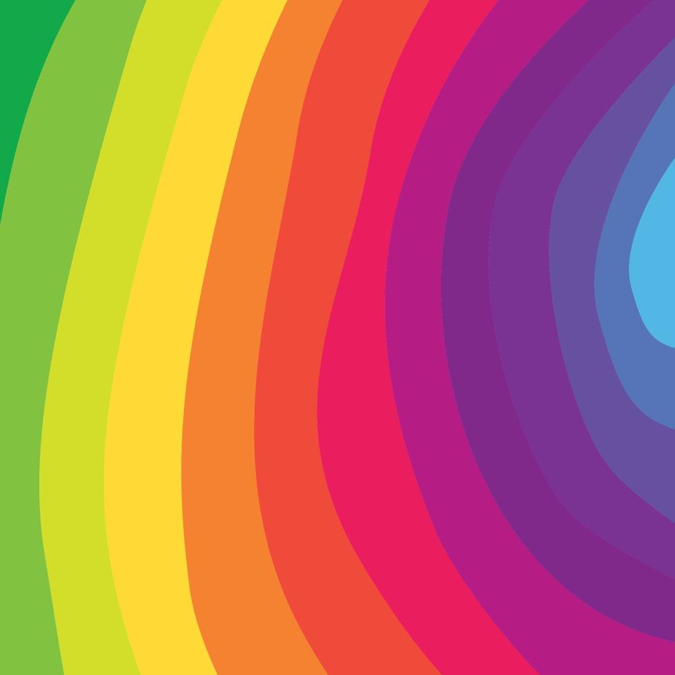 Vektor abstrakter Hintergrund mit Wellenform und voller flacher Farbe Regenbogenspektrum Farbwelle für den Druck