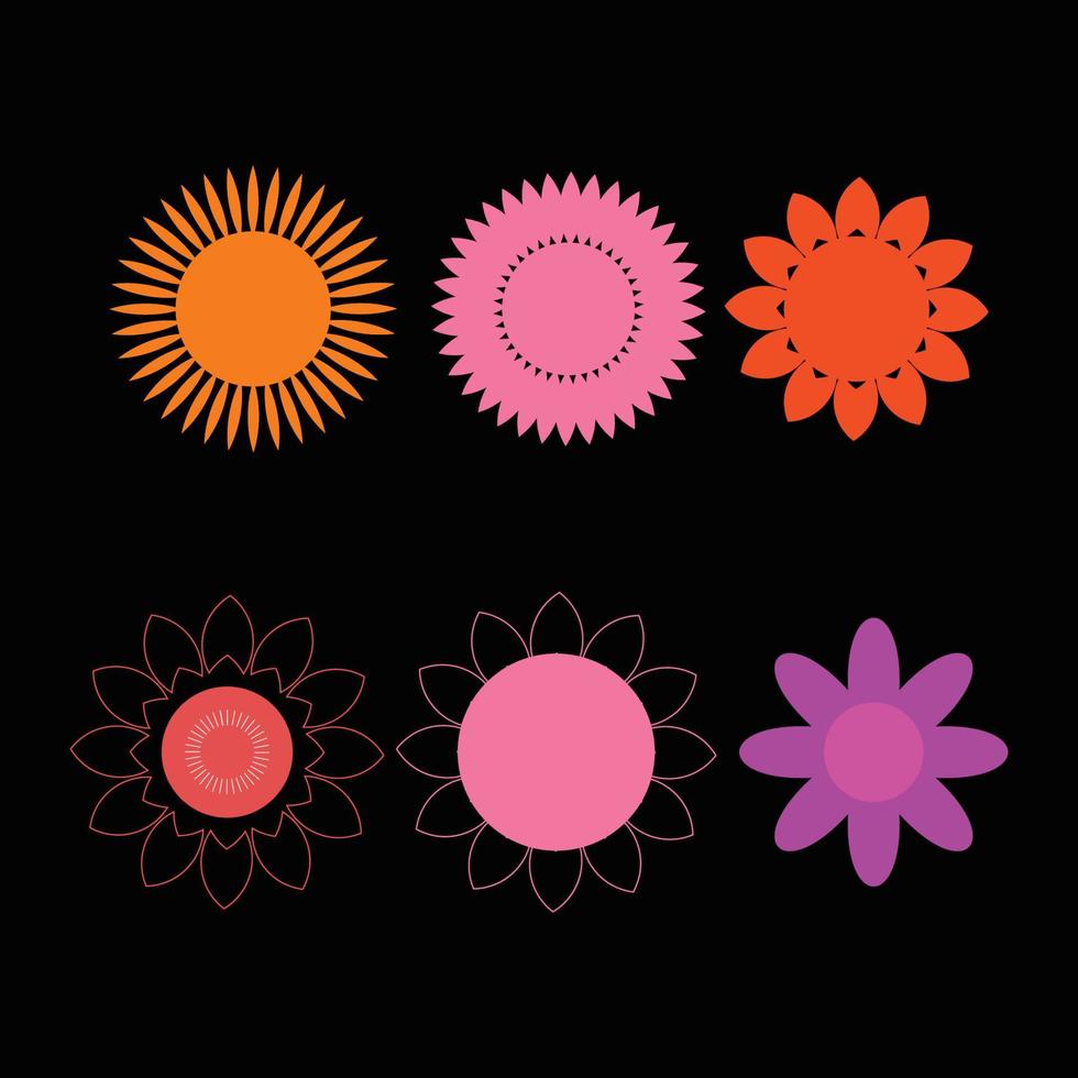Sammlung von Blumenvektoren vektor