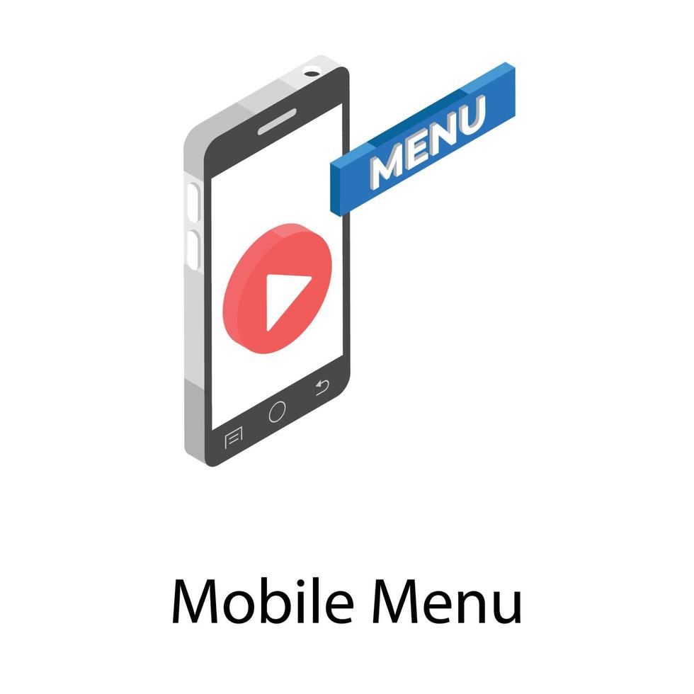 mobile Menükonzepte vektor