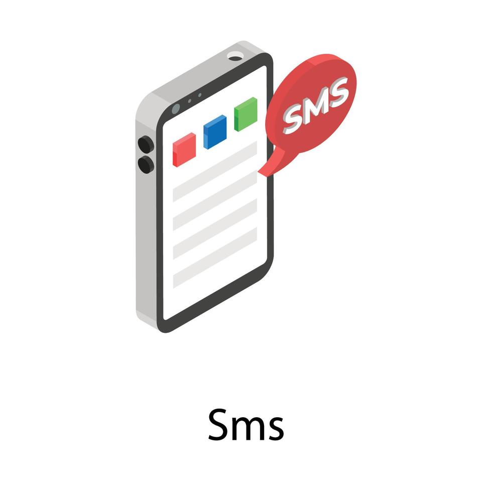 trendige SMS-Konzepte vektor