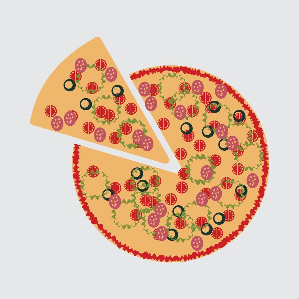 pizza vektorillustration vektor