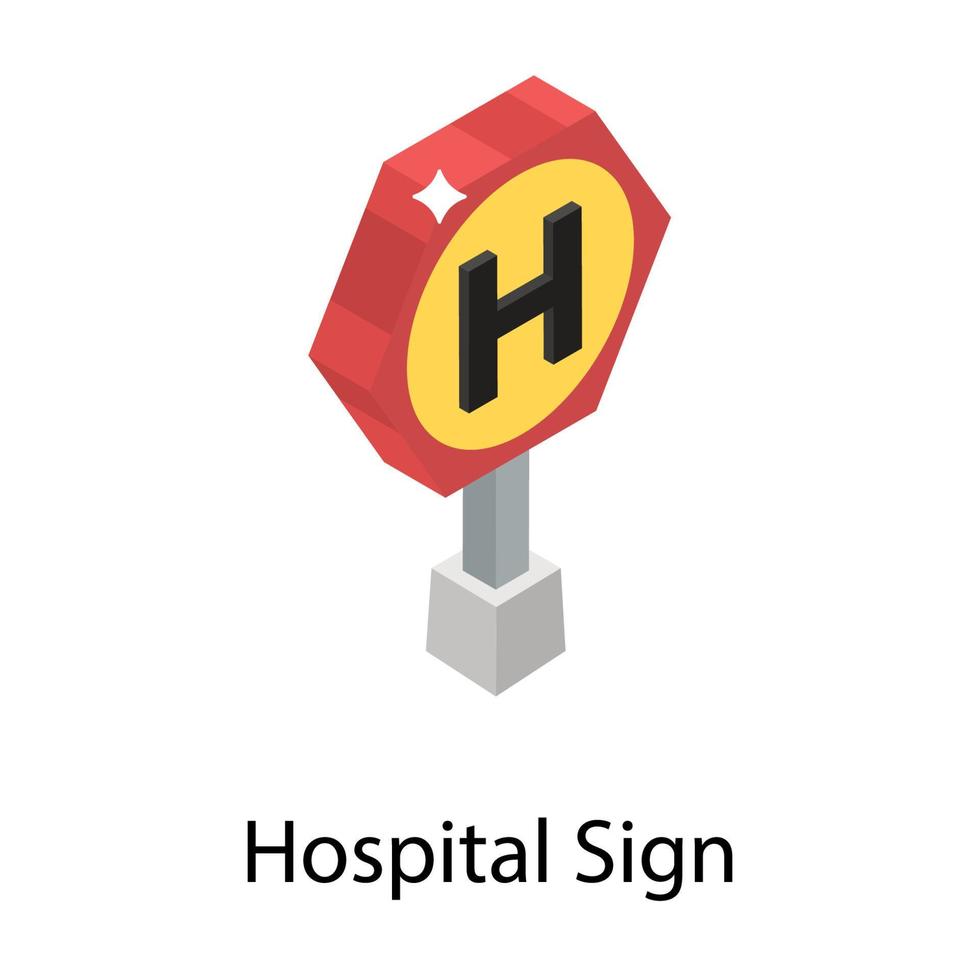 sjukhus tecken koncept vektor