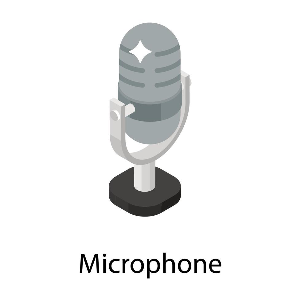 trendiga mikrofonkoncept vektor