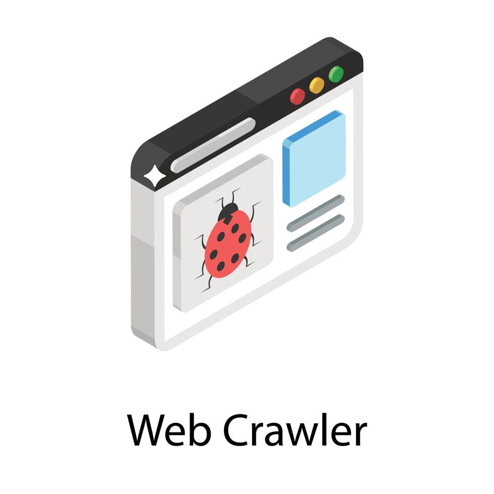 webcrawler koncept vektor