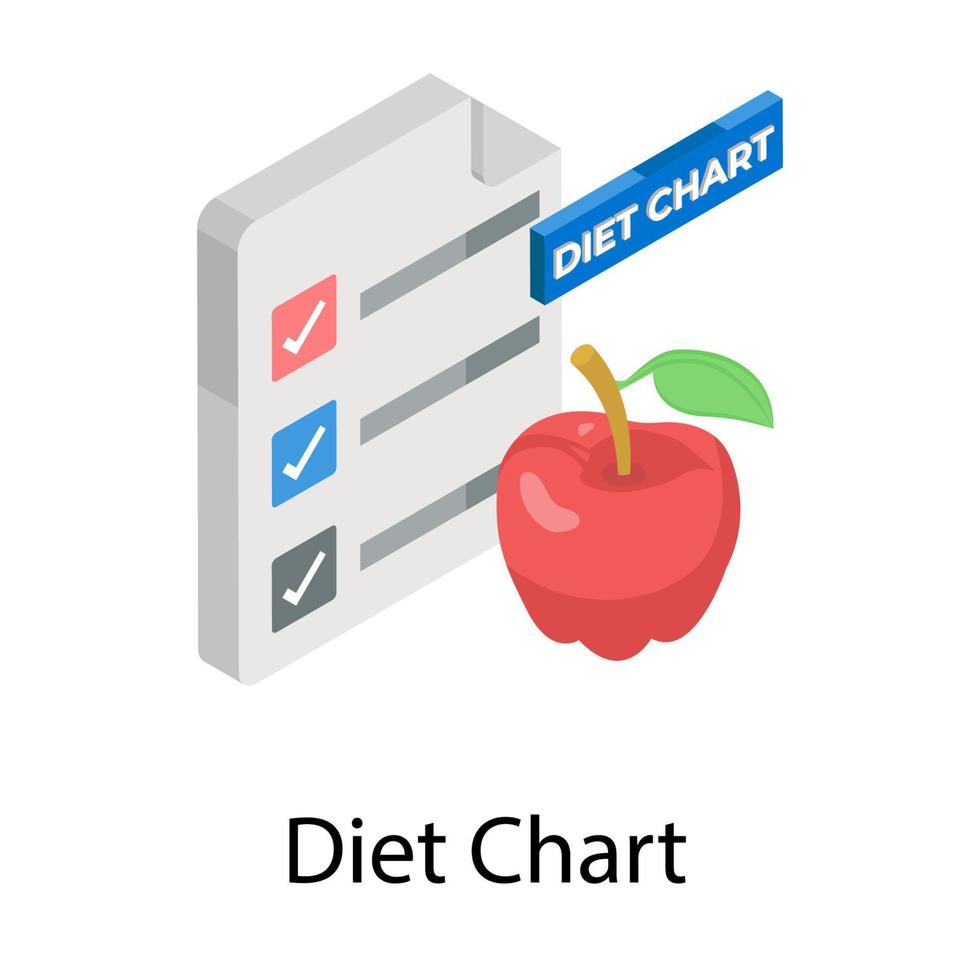 diet plan koncept vektor