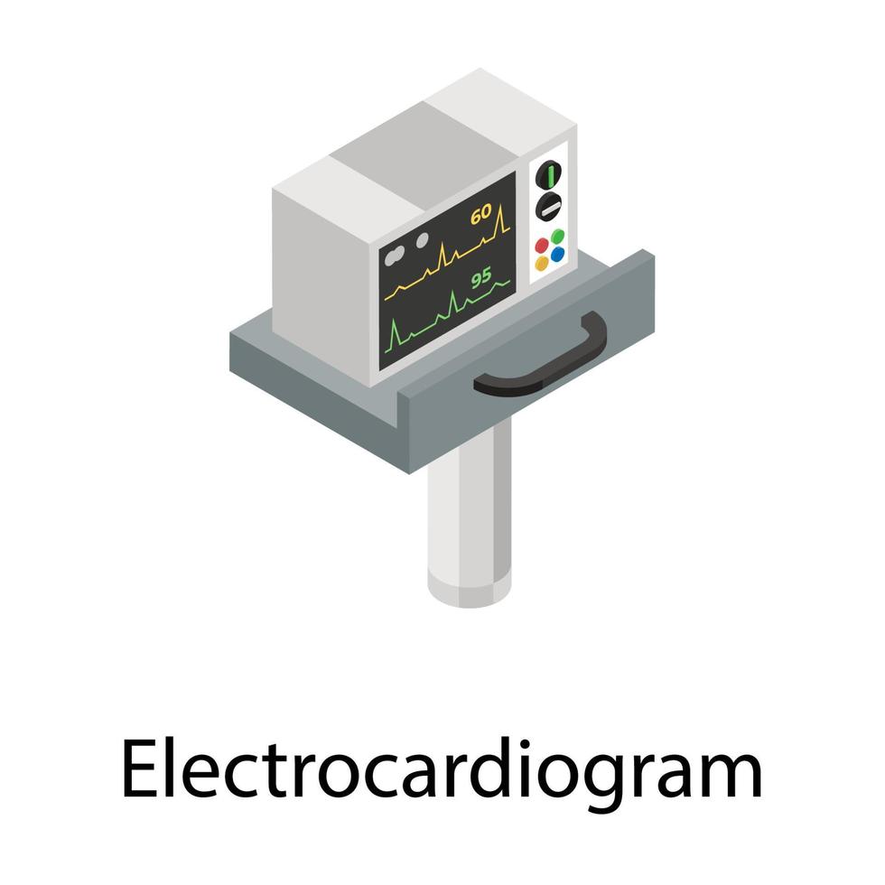 trendiga elektrokardiogram koncept vektor