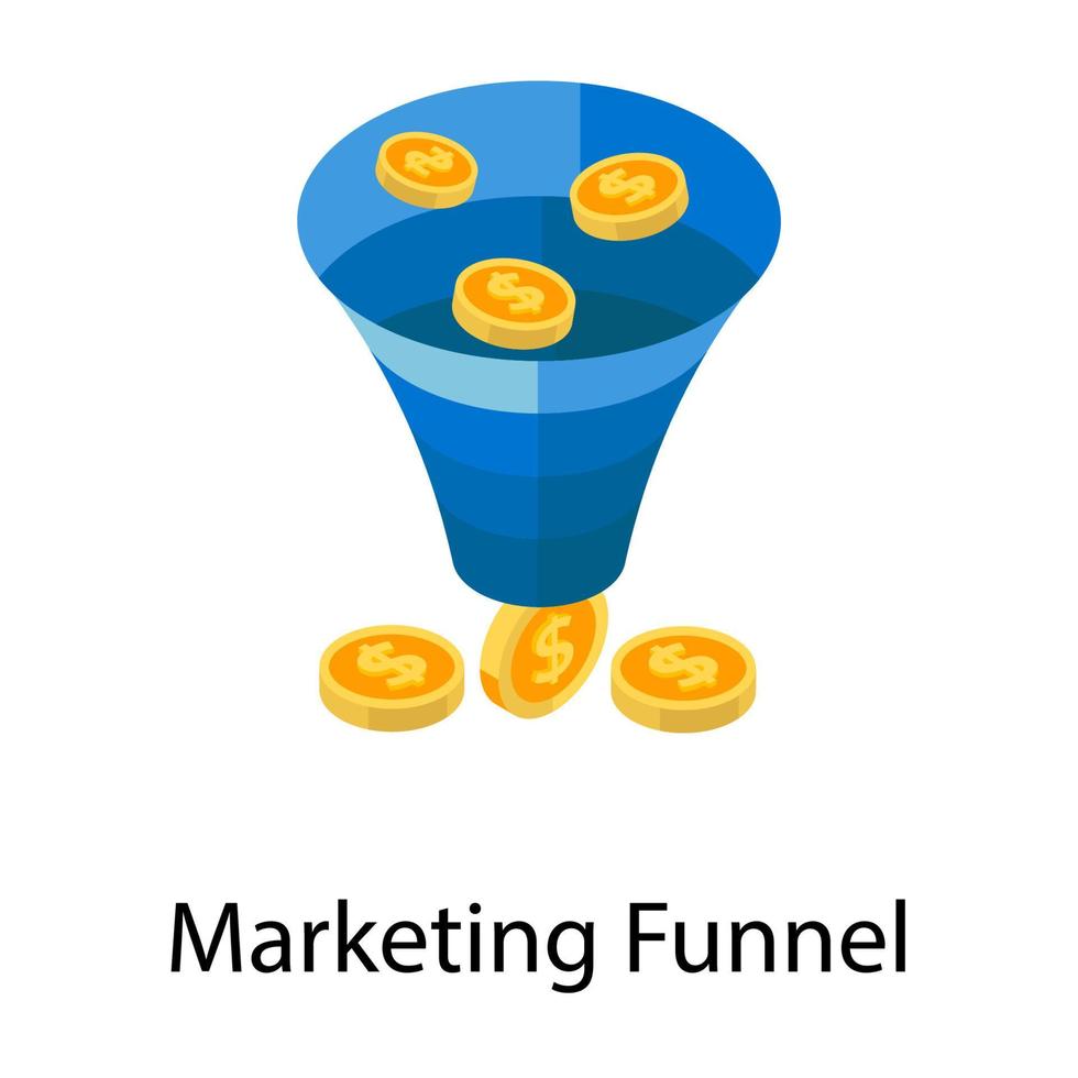 Marketing-Funnel-Konzepte vektor