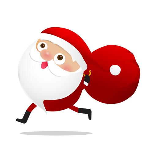 Happy Christmas Charakter Weihnachtsmann Cartoon vektor