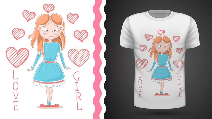 Kleine Prinzessin - Idee für Print-T-Shirt vektor