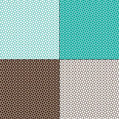turkosblå och bruna marockanska böljande geometriska mönster vektor