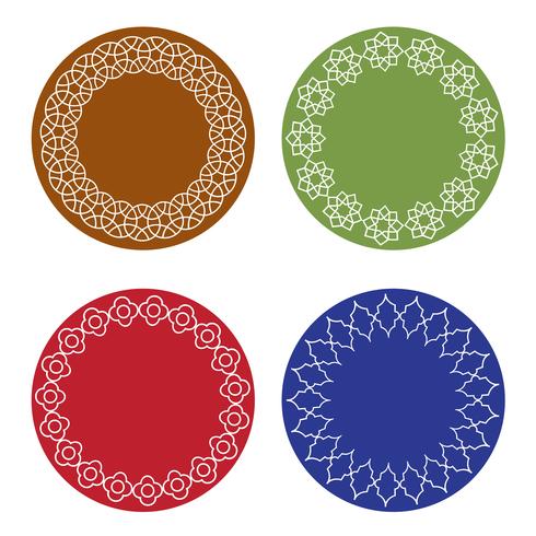 färgglada marockanska ramar vektor