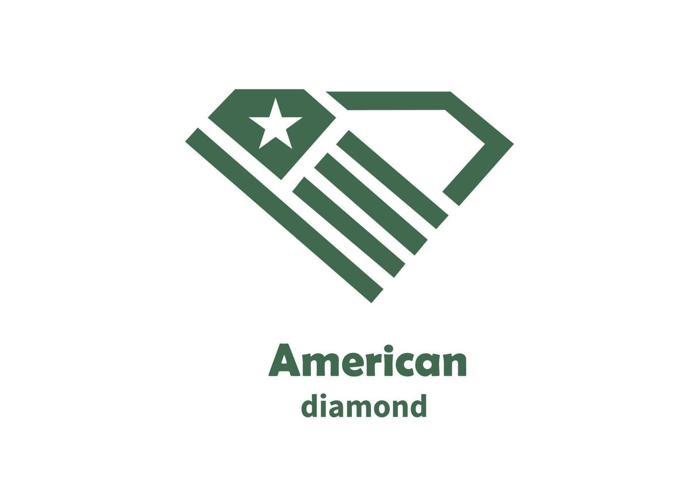 amerika logotyp diamant vektor