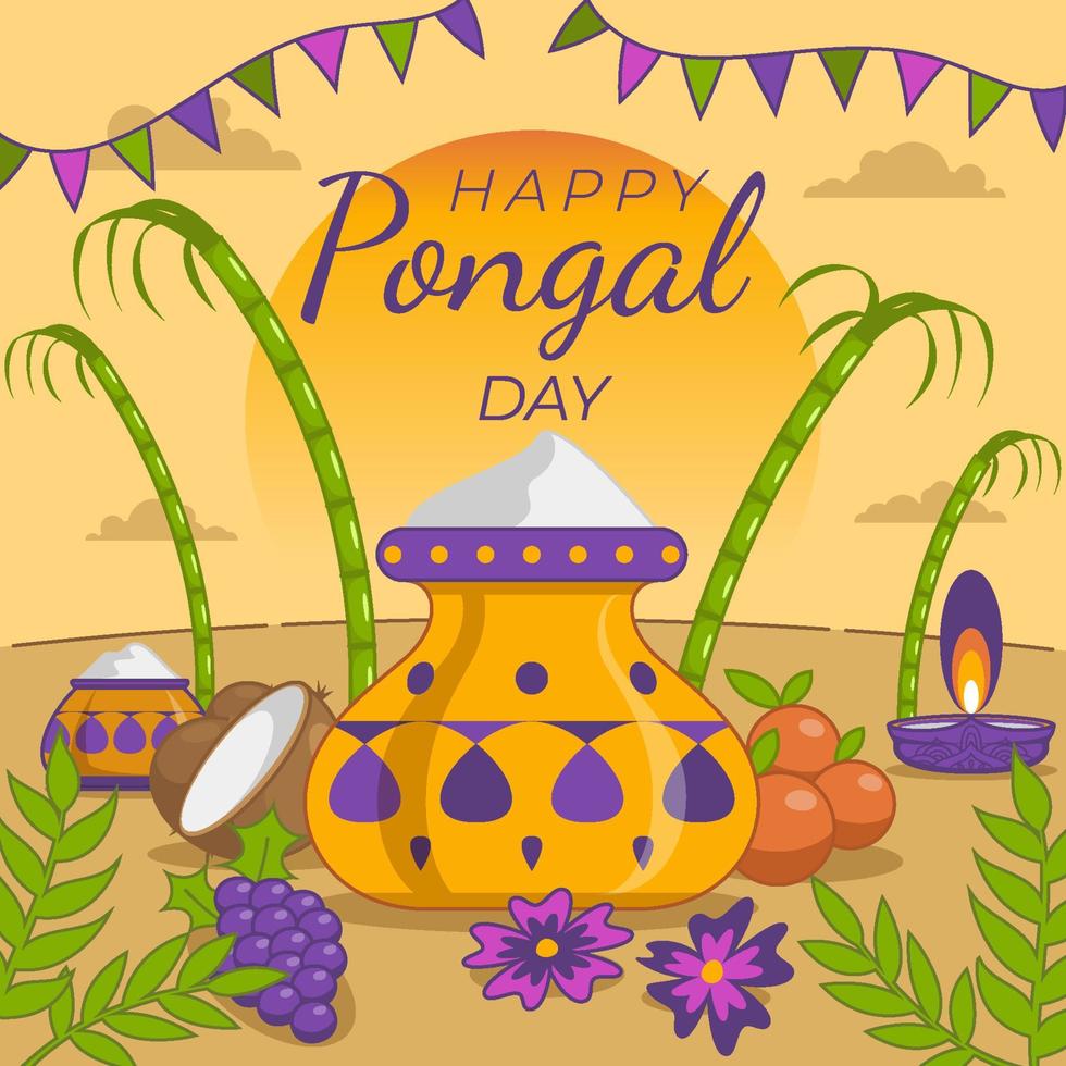 pongal dag koncept vektor