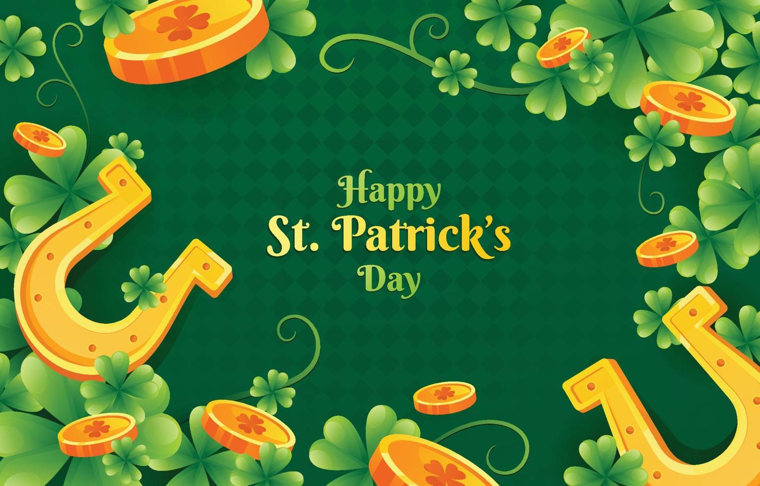 st. patrick's day shamrock hintergrund vektor