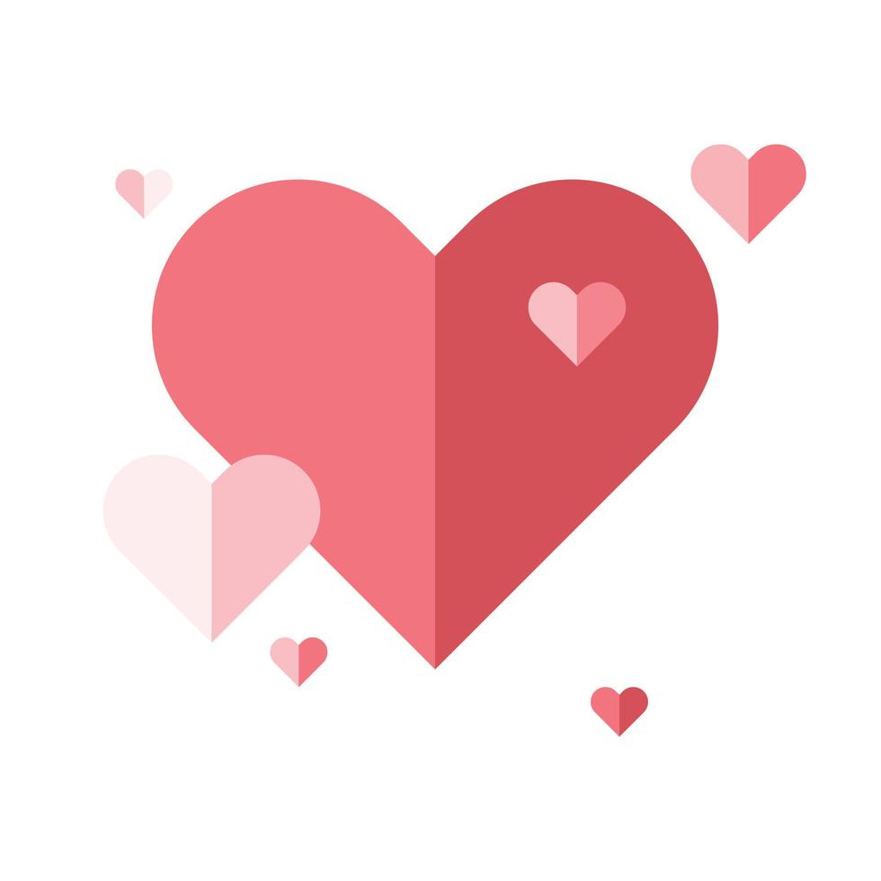 herzförmige illustration, um die liebe am valentinstag zu symbolisieren vektor